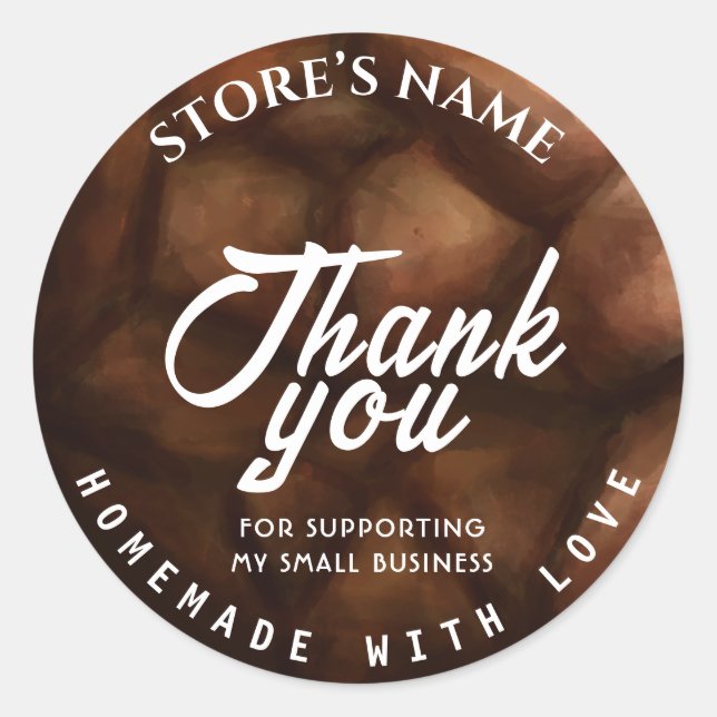 Personalised Homemade Bakery Classic Round Sticker (Front)