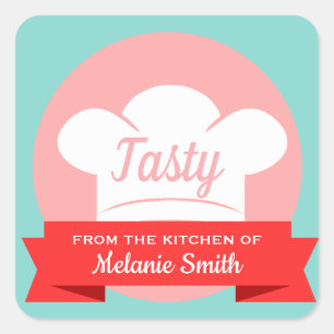 Personalised Homemade Baking Cakes Chef Square Sticker