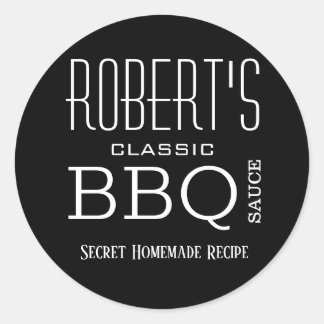 Personalised Homemade BBQ Sauce Label