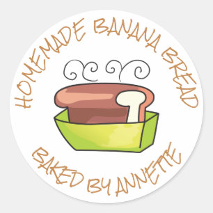 Personalised Homemade Bread Classic Round Sticker