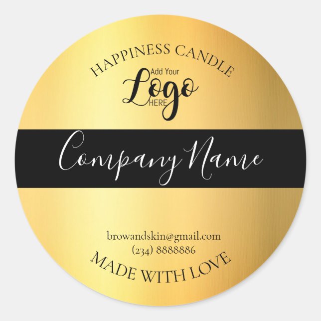 Personalised Homemade Candle Label (Front)