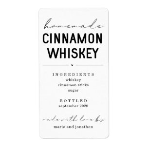 Personalised Homemade Cinnamon Whiskey Bottle