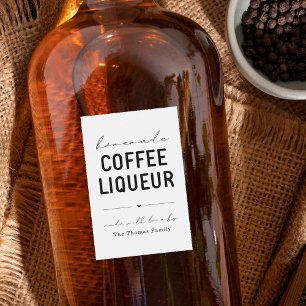 Personalised Homemade Coffee Liqueur Label
