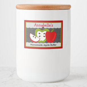 Personalised Homemade Food Apple Design Food Label