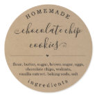 Personalised Homemade Food Kraft Background