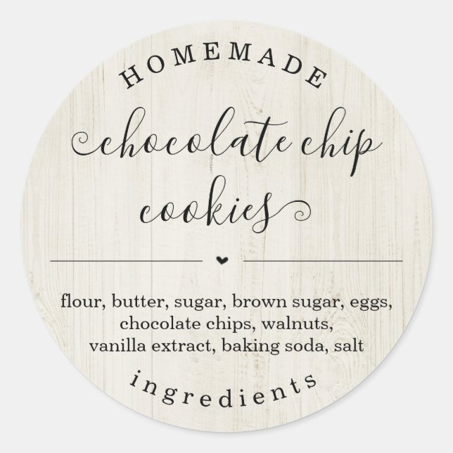 Personalised Homemade Food Sticker (Front)