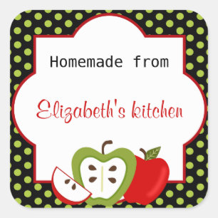 Personalised Homemade From Apples Large Sticker