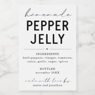 Personalised Homemade Pepper Jelly Label