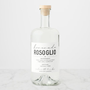 Personalised Homemade Rosoglio Bottle Label