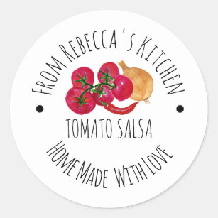 Personalised Homemade  Salsa Canning label