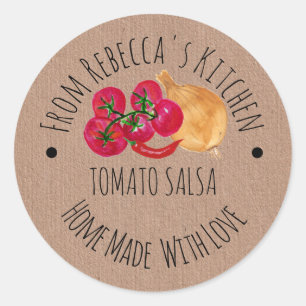 Personalised Homemade Salsa Canning label