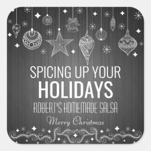Personalised Homemade Salsa Holiday Square Sticker