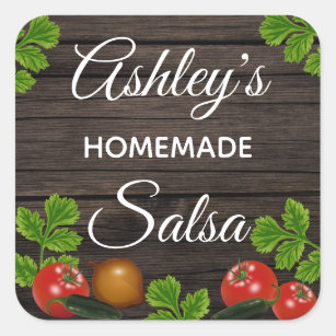 Personalised Homemade Salsa Label