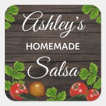 Personalised Homemade Salsa Label
