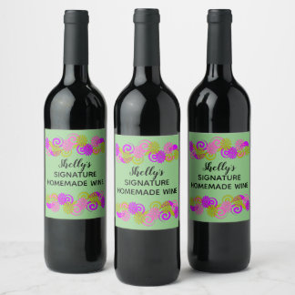Personalised Homemade Signature Favourite Wine Wine Label