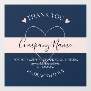Personalised Homemade THANK YOU shop sign