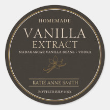 Personalised Homemade Vanilla Extract Brown