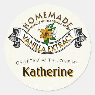 Personalised Homemade Vanilla Extract Label