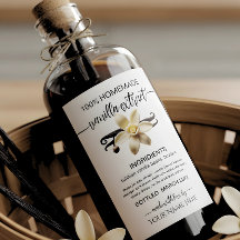 Personalised Homemade Vanilla Extract Label