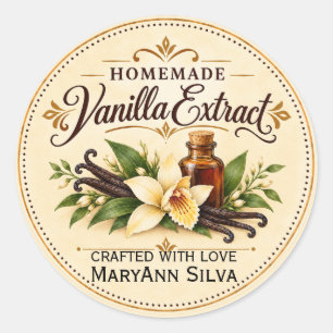 Personalised Homemade Vanilla Extract Label