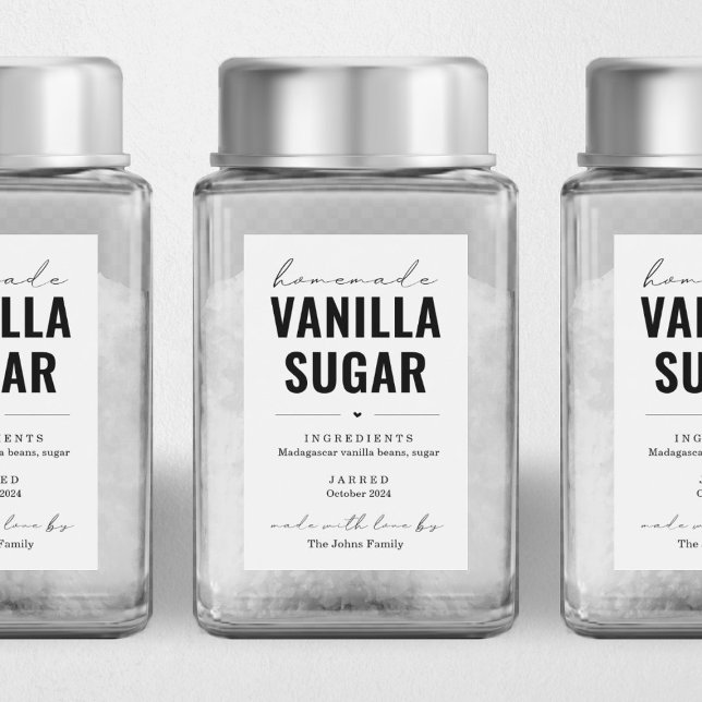 Personalised Homemade Vanilla Sugar Label (Creator Uploaded)