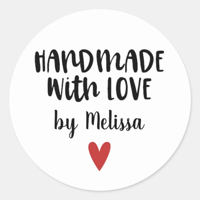 Personalised Homemade With Love Baking Label (Front)