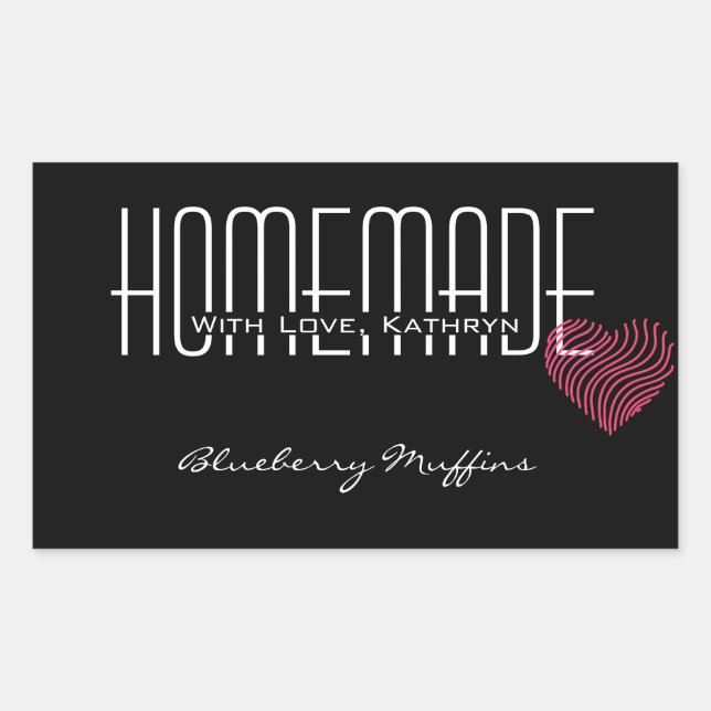 Personalised "Homemade With Love" Label (Front)