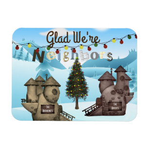 Personalised Homes "Glad We're Neighbours" Holiday Magnet