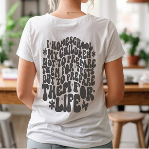 Personalised Homeschool Retro Custom Text Colours T-Shirt