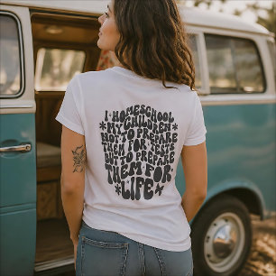 Personalised Homeschool Retro Custom Text Colours T-Shirt