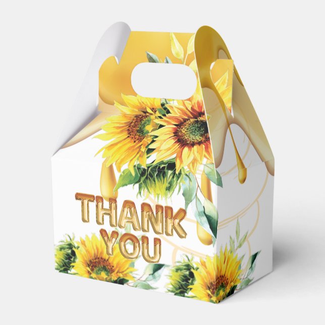 Personalised Honey Bee Birthday I Baby Shower Favour Box (Front Side)