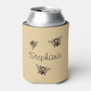 Personalised Honey Bee Can Cooler