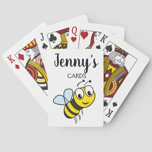 Personalised Honey Bee Playing Cards Gift (Back)