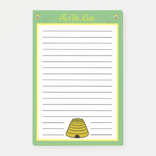 Personalised Honey Bee To Do List Post-it Notes
