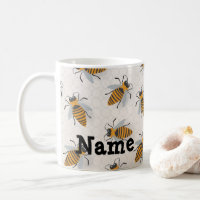 Personalised Honey Bees Hive Design Coffee Mug Cup