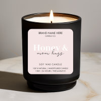 Personalised Honey & Mum Hugs Elegant Candle