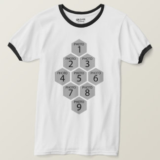 Personalised Honeycomb 9 Photo Collage T-Shirt