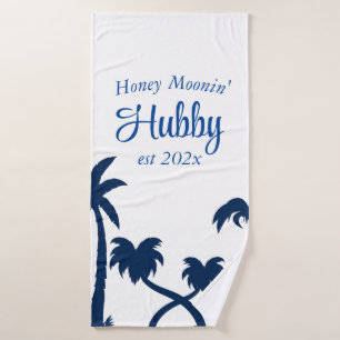 Personalised Honeymoon Hubby/Wifey Bath Towel