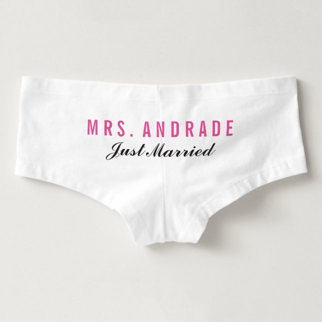 Personalised Honeymoon Panties Just Married Undies (Back)