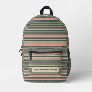 Personalised Horizontal Stripe Backpack