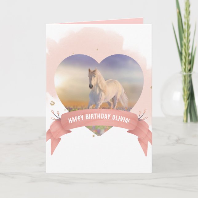 Personalised Horse Birthday Card (Front)