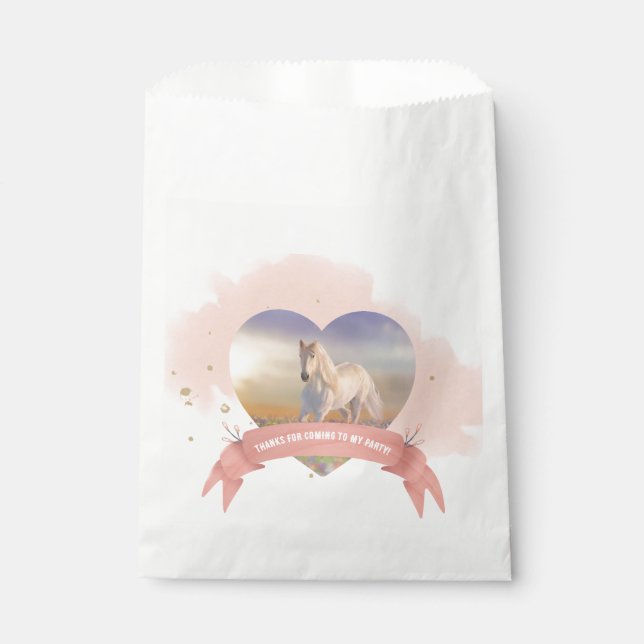 Personalised Horse Birthday Party Favour Bags (Front)