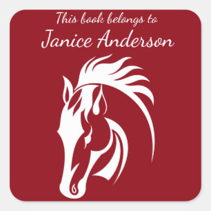 Personalised Horse Bookplate Sticker