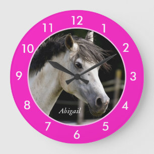 Personalised Horse Large Clock
