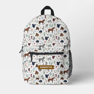 Personalised Horse Lover Printed Backpack