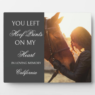 Personalised Horse Memorial Plaque Custom photo
