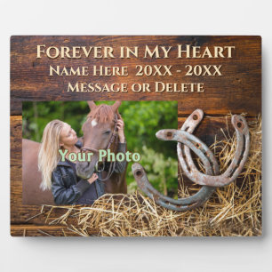 Personalised, Horse Memorial Plaque, PHOTO, NAME Plaque
