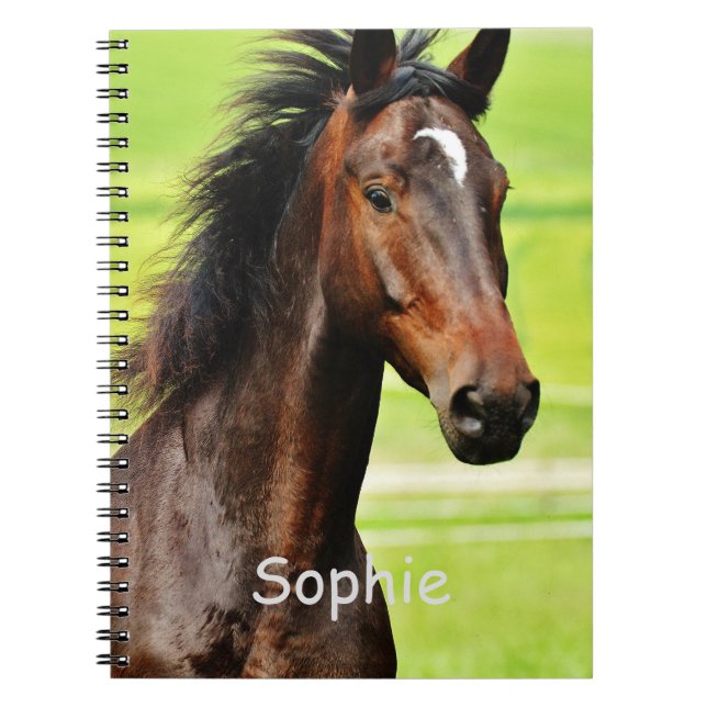 Personalised Horse & Name   Notebook (Front)