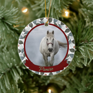 Personalised Horse Pet Ornament Photo Name Year