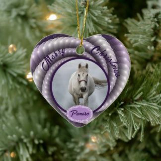 Personalised Horse Pet Ornament Photo Name Year
